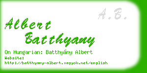 albert batthyany business card